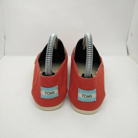 Toms Earthwise Alpargatas Womens Size 6 Red Shoes Loafers Casual Vegan Slip On - Picture 4 of 8